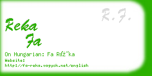 reka fa business card